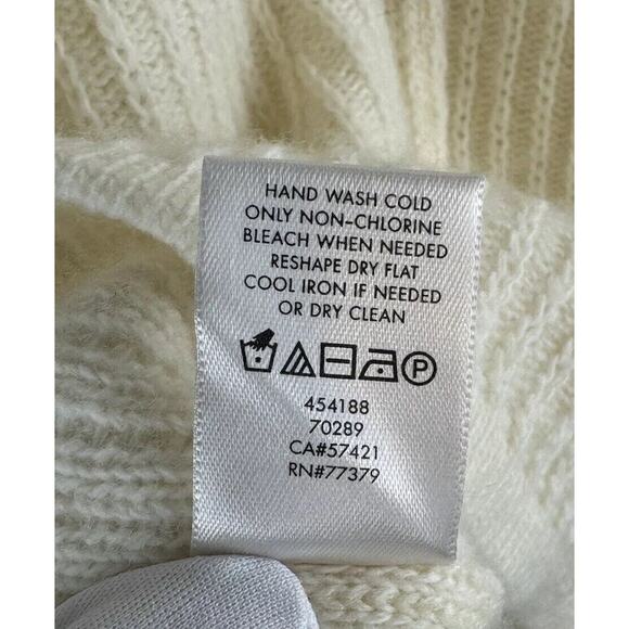 Ann Taylor Peplum Sweater Ivory S business casual academia 59-10 - Picture 5 of 12